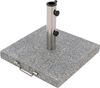 Nexos Sonnenschirmständer 30kg polierter Granit Edelstahl eckig 45x45 cm Schirmständer mit Griff und Rollen Bild 3