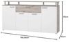 FORTE Gulada Kommode, Holzwerkstoff, Beige/Braun/Weiß, 169,3 x 90 x 41,3 cm Bild 2