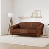 Cavadore Sofa Sofa mit Federkern im klassischen x 86 x Mikrofaser, Braun, 3 Bild 2
