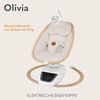 Lionelo OLIVIA Elektrische Babywippe bis zu 9 kg Neigungsverstellung, natürliches Schaukeln, 4 Geschwindigkeiten, ergonomischer Sitz, 13 Melodien, 2 Spielzeuge, Fernbedienung Bild 2