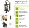 Licht-Erlebnisse Außen-Wandleuchte LANTERN, ohne Leuchtmittel, Antike Wandlampe außen Schwarz-Braun Aluminium Garten Laterne Bild 2