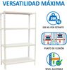 Simon Rack Schwerlastregal, 1500 x 1200 x 300 mm, Bis 200 kg Belastbar, 4 Verstellbare Ablagen, Kellerregal, Lagerregal, Weiss - Simonclick, Weiß Bild 4