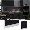 Frontblende Fame-Line Schwarz gestreift 60 cm ohne Arbeitsplatte Vicco Bild 3