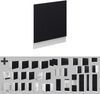 Frontblende Fame-Line Schwarz gestreift 60 cm ohne Arbeitsplatte Vicco Bild 4