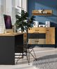 Jugendzimmer-Set Kinderzimmer Colt 3-teilig schwarz Craft Gold Eiche Premium Steel Bild 2