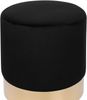 Pouf schwarz Samtstoff ⌀ 39 cm SOPHIA Bild 4