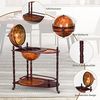 COSTWAY Globusbar Minibar Weinregal mit Rollen und Tischplatte Flaschenregal Cocktailbar Dekobar Tischbar Bild 4