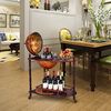 COSTWAY Globusbar Minibar Weinregal mit Rollen und Tischplatte Flaschenregal Cocktailbar Dekobar Tischbar Bild 2