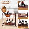 COSTWAY Globusbar Minibar Weinregal mit Rollen und Tischplatte Flaschenregal Cocktailbar Dekobar Tischbar Bild 5