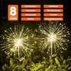 Salcar LED Solarleuchte 2er Solarlampe Feuerwerk Gartenleuchte Weihnachtsdeko Warmweiß Bild 2