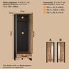 trendteam smart living – Enna – Garderobenschrank – Mango/Schwarz – Schrank mit 2 Türen, 1 Konstruktionsboden und 1 Schublade – (BxHxT) 73 x 195 x 39 cm – ausziehbare Kleiderstange Bild 3