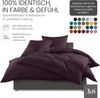Bettwaesche-mit-Stil Mako-Satin Spannbettlaken brombeer 100x200cm Höhe 31-40cm Bild 4