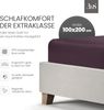 Bettwaesche-mit-Stil Mako-Satin Spannbettlaken brombeer 100x200cm Höhe 31-40cm Bild 2