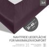 Bettwaesche-mit-Stil Mako-Satin Spannbettlaken brombeer 100x200cm Höhe 31-40cm Bild 3