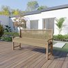 chilly pilley Bankkissen Bankauflage Polsterauflage Reißverschluss mit Schlaufen Kissen für Gartenbank Gartenbankauflage für Gartenmöbel Sitzkissen & Rückenkissen Outdoor (160 x 40 x 5 cm, Beige) Bild 2