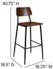 Flash Furniture Barhocker aus Metall und Holz, Stahl, Sperrholz, Mahagoni Bild 3