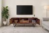TV Lowboard Sheesham Massivholz 160cm Türen Schublade Fach Kabeldurchlass Industrial Design Bild 5