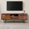 TV Lowboard Sheesham Massivholz 160cm Türen Schublade Fach Kabeldurchlass Industrial Design Bild 2