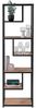 Regal Dela / 300.001752, Holzwerkstoff, Stahl, Schwarz, Holzfarben, 50 x 180 x 34 cm Bild 5