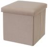 Faltbarer Sitzsack aus MDF und Stoff in Taupe Bild 1