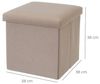 Faltbarer Sitzsack aus MDF und Stoff in Taupe Bild 2