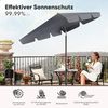 Sekey Rechteckschirm Sonnenschirm Rechteckig Balkon Balkonschirm Knickbar, LxB: 210,00x140,00 cm, UV50+ Sonnenschutz, für Terrasse Bild 4