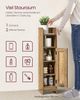 VASAGLE Badezimmerschrank klein, Badschrank schmal, stehend, mit Tür und Regal, kleiner Schrank für Toilettenpapier, Toilettenschrank, verstellbare Ablagen, 20 x 18 x 80 cm, honigbraun, BBK310K01 Bild 4