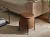 Pouf mit Stauraum WENONA Samtstoff Dunkelbraun Bild 2