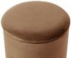 Pouf mit Stauraum WENONA Samtstoff Dunkelbraun Bild 5