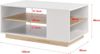 Couchtisch Trelleborg 100x60x46 cm mit 2 Ablagen Weiß/Eiche en. casa Bild 3