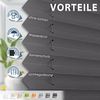 Sanfree Plissee Klemmfix Plisseerollo ohne Bohren Anthrazit B60 x H100cm inkl. Klemmträger Blickdicht und lichtdurchlässig Jalousie Faltrollo Sichtschutz und Sonnenschutz Rollo für Fenster & Tür Bild 2