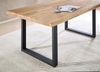 Esstisch >Chris U< in Eiche, schwarz, Massivholz, Metall - 180x76x100cm (BxHxT) Bild 2