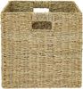 HMF Regalkorb Aufbewahrungskorb passend für KALLAX Regal (2er, Set), Korb geflochten aus Seegras mit Griffen, 32 x 34,5 x 32 cm, Natur Bild 3