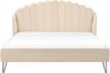 Bett mit Lattenrost Bouclé AMBILLOU 180 x 200 cm Beige Bild 4