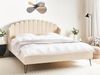Bett mit Lattenrost Bouclé AMBILLOU 180 x 200 cm Beige Bild 2