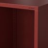 Jan Nowak Niedriges Bücherregal Metall - Luca | 2 Verstellbare Ablagen, Industrial Style | Standregal für Wohnzimmer, Schlafzimmer, Kleines Regal, Buchregal Glitzernd | 100 x 90 x 35 cm | Rot Bild 4