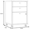 Rollcontainer NET Weiß mit 2 Schubladen und Tür abschließbar Bild 3