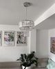 'Adorn' Kronleuchter Transparent Eisen mit Kristallen aus Acrylglas Glamour Stil Bild 2