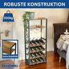 DanDiBo Weinregal Metall Schwarz Stehend mit Glashalter 100 cm 96575 Flaschenregal Flaschenständer Flaschenhalter Modern Bild 4