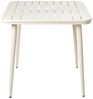 Gartentisch NATURNO 80 cm 80 cm Metall Hellbeige Bild 4