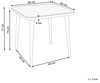 Gartentisch NATURNO 80 cm 80 cm Metall Hellbeige Bild 3
