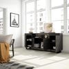 Skraut Home | Sideboard, Highboard | Kommode, Komodenschrank | 200 x 87 x 35 cm | 4 Türen | Industriedesign | Moderner Stil | Schwarz Bild 4