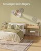 SONGMICS HOME Schminktisch mit Spiegel, Hocker, Beleuchtung, Kosmetiktisch 3 Schubladen, Rattan-Optik, 3 Lichtfarben, dimmbar, Boho-Stil, Schlafzimmer, eichenbeige und cremeweiß RVT107Y01 Bild 3