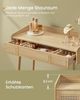 SONGMICS HOME Schminktisch mit Spiegel, Hocker, Beleuchtung, Kosmetiktisch 3 Schubladen, Rattan-Optik, 3 Lichtfarben, dimmbar, Boho-Stil, Schlafzimmer, eichenbeige und cremeweiß RVT107Y01 Bild 5