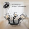 Dehobo Led Deckenstrahler Schwenkbar 350° - Deckenleuchte E14 3 Flammig Rund - Deckenlampe Spots Led Schwarz - Küchenlampe Wohnzimmerlampe Deckenspot Schlafzimmer Bild 3