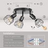 Dehobo Led Deckenstrahler Schwenkbar 350° - Deckenleuchte E14 3 Flammig Rund - Deckenlampe Spots Led Schwarz - Küchenlampe Wohnzimmerlampe Deckenspot Schlafzimmer Bild 4