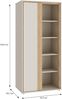 Forte WEXLIN Regal 75 80, modernes Standregal mit 1 Tür und 8 Regalböden, Kinder- und Jugendzimmer, Holzwerkstoff, Kaschmir|Beige|Mauvella Eiche Holzdekor, 76,3 cm breit x 164,9 cm hoch x 50,2 cm tief Bild 2