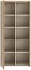 Forte WEXLIN Regal 75 80, modernes Standregal mit 1 Tür und 8 Regalböden, Kinder- und Jugendzimmer, Holzwerkstoff, Kaschmir|Beige|Mauvella Eiche Holzdekor, 76,3 cm breit x 164,9 cm hoch x 50,2 cm tief Bild 5