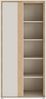 Forte WEXLIN Regal 75 80, modernes Standregal mit 1 Tür und 8 Regalböden, Kinder- und Jugendzimmer, Holzwerkstoff, Kaschmir|Beige|Mauvella Eiche Holzdekor, 76,3 cm breit x 164,9 cm hoch x 50,2 cm tief Bild 3