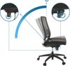 hjh OFFICE Profi Bürostuhl Porto ECO I Ergonomischer Drehstuhl mit Netzrücken und Lendenwirbelstütze, Stoff Schwarz, 657668 Bild 4